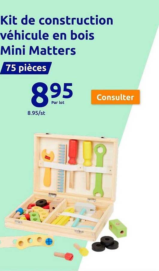 Kit De Construction Véhicule En Bois Mini Matters