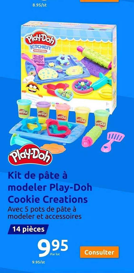 kit de pâte à modeler play-doh cookie créations