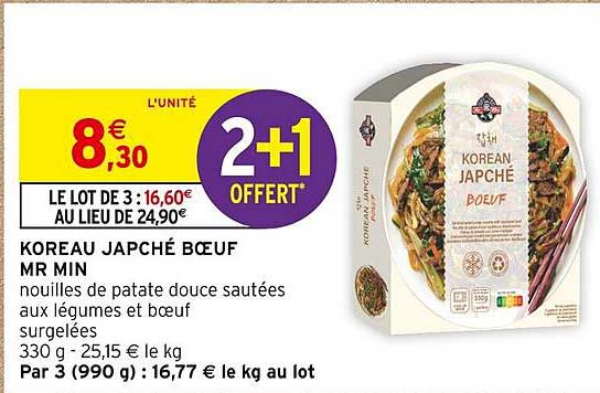 koréan japché bœuf mr min