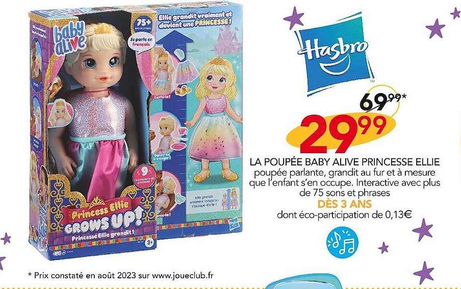 la poupée baby alive princesse ellie