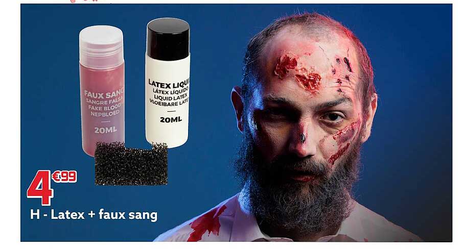latex + faux sang
