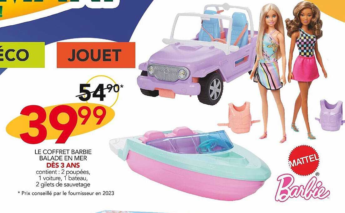 le coffret barbie balade en mer mattel