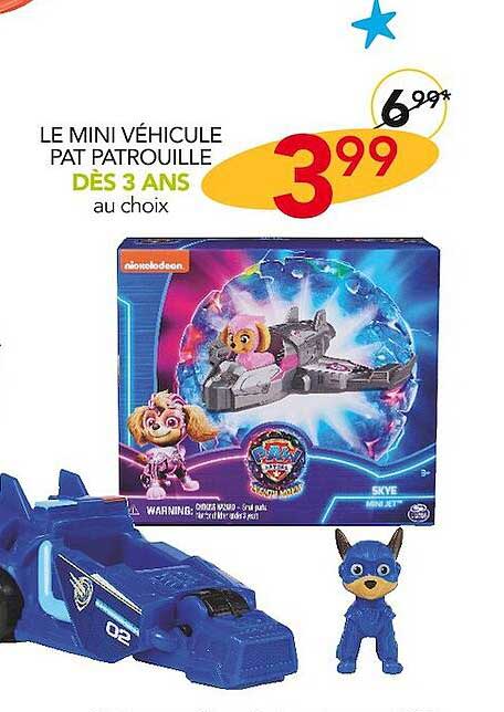 le mini véhicule pat patrouille