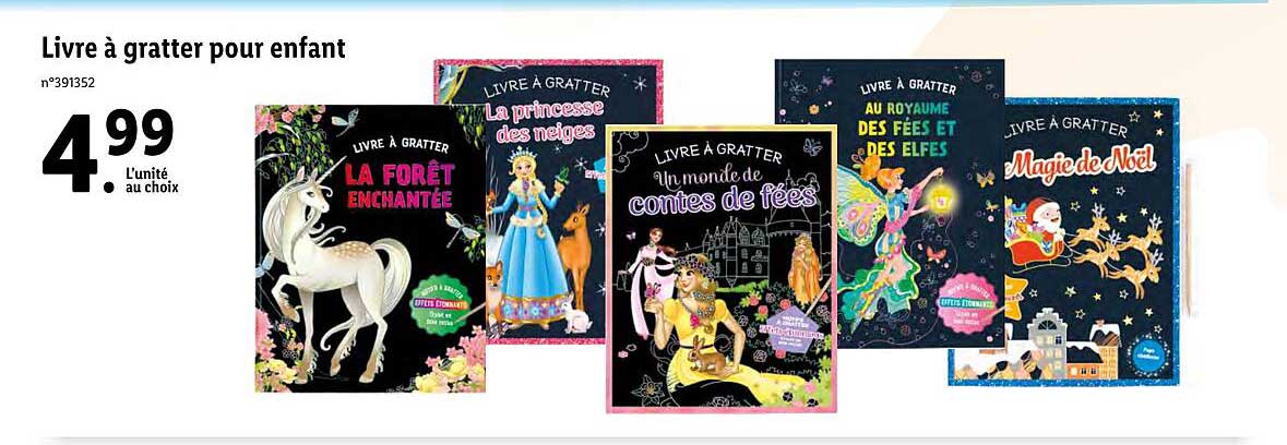 livre à gratter pour enfant