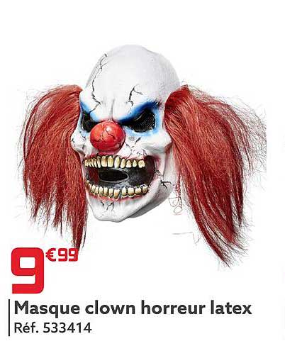 masque clown horreur latex