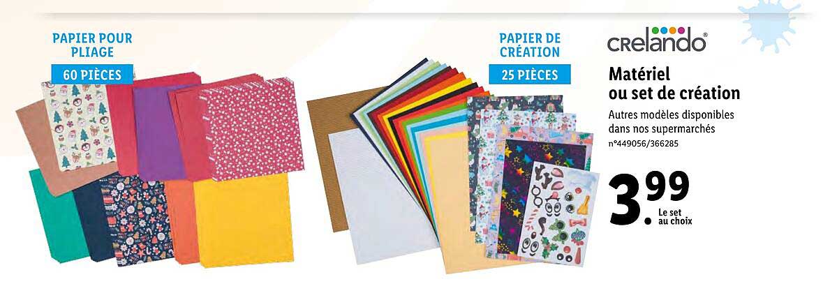 matériel ou set de création crelando