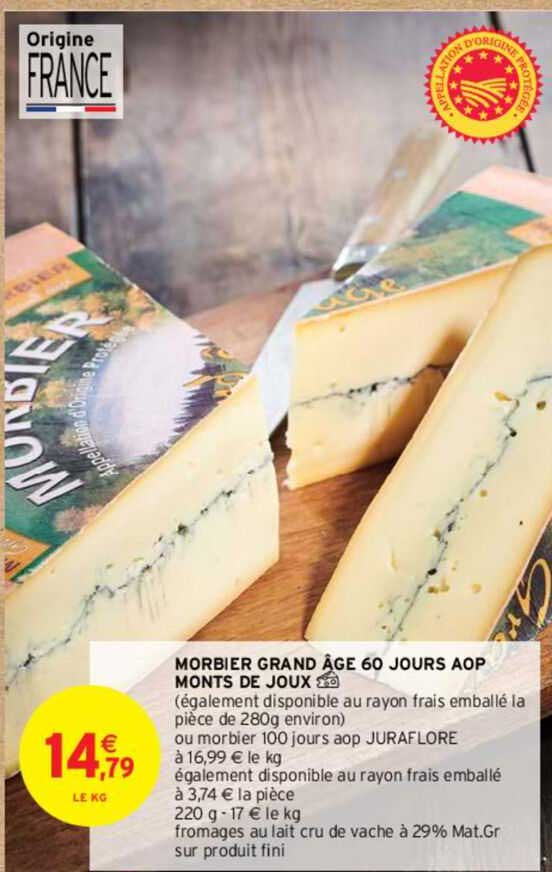 morbier grand âge 60 jours aop monts de joux