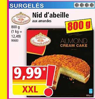nid d'abeille aux amandes