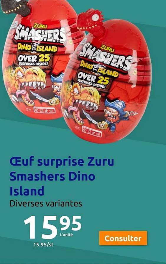œufs Surprise Zuru Smashers Dino Island