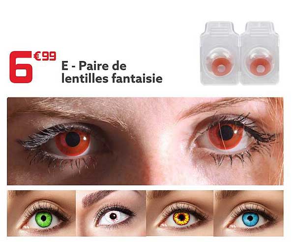 Paire De Lentilles Fantaisie