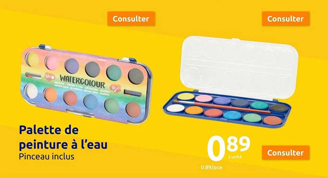 palette de peinture à l'eau