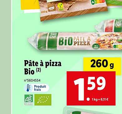 Pâte à Pizza Bio