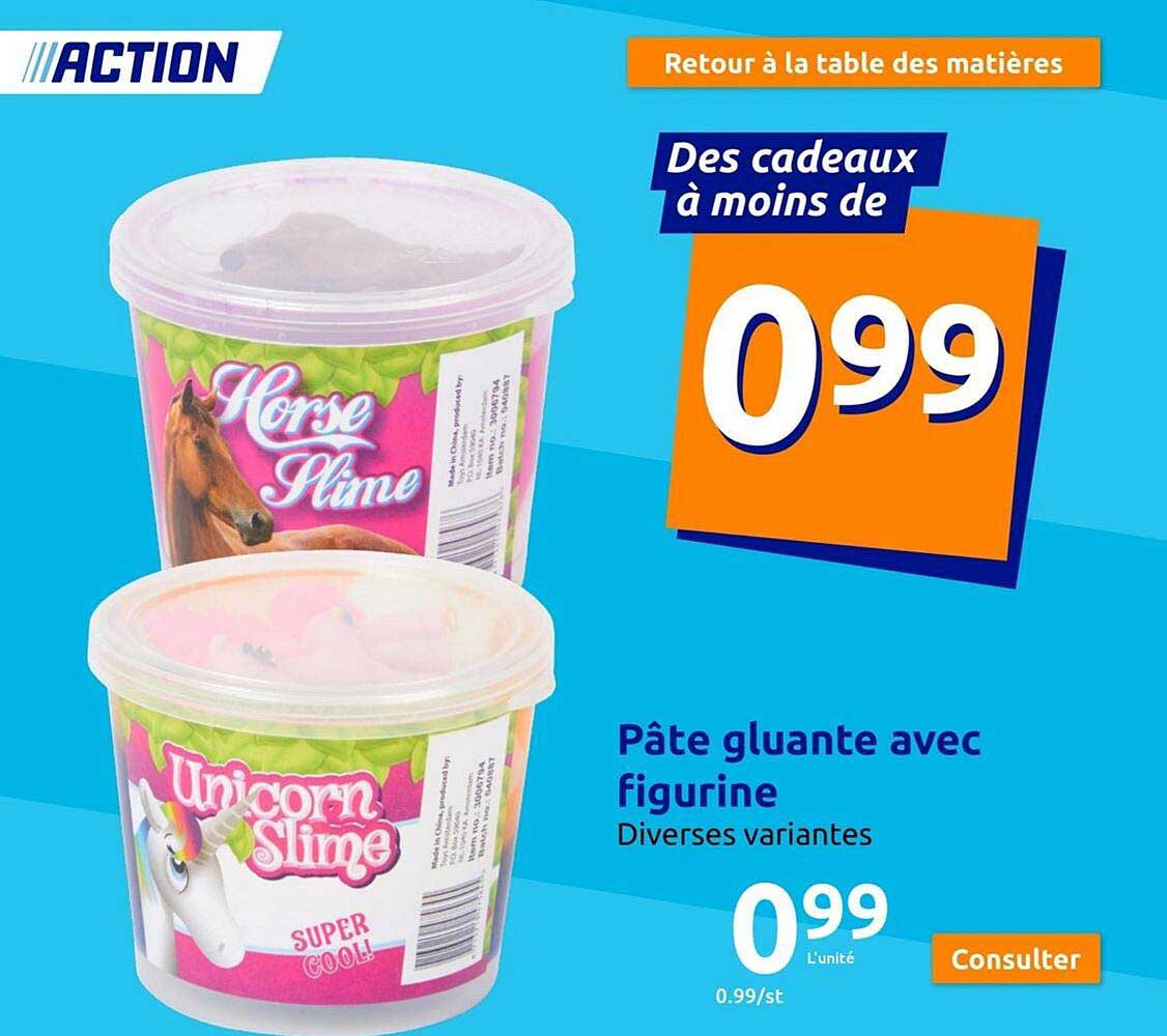 pâte gluante avec figurine