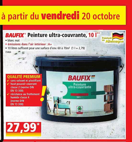 Peinture Ultra-couvrante 10l Baufix