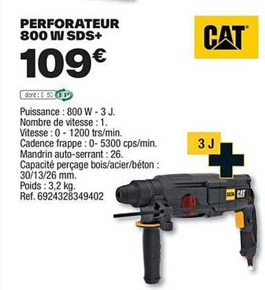 perforateur 800 w sds+ cat