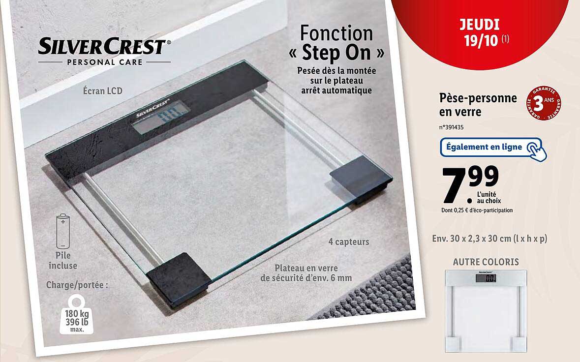 Pèse-personne En Verre Silvercrest