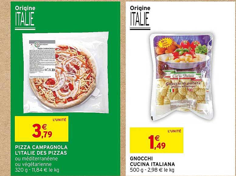 Pizza Campagnola L'italie Des Pizzas, Gnocchi Cucina Italiana