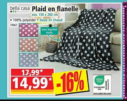 Plaid En Flanelle Bella Casa