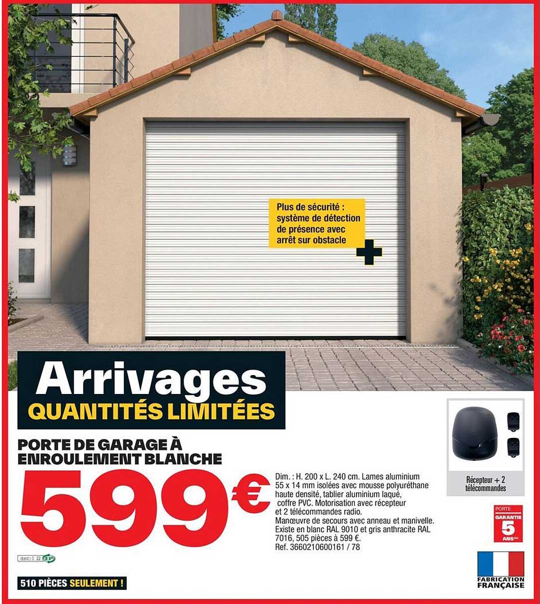 Porte De Garage à Enroulement Blanche