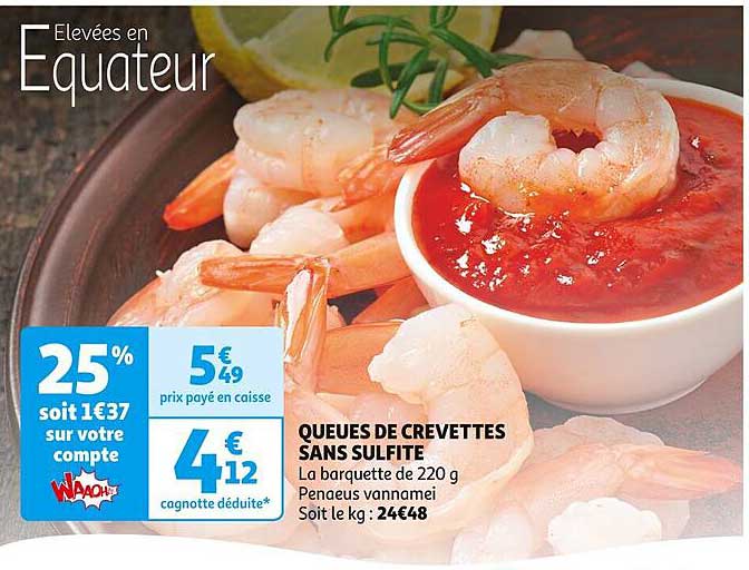 Queues De Crevettes Sans Sulfite