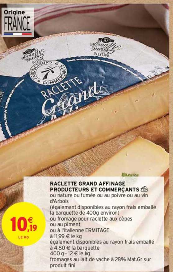 raclette grand affinage producteurs et commerçants