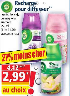 recharge pour diffuseur air wick