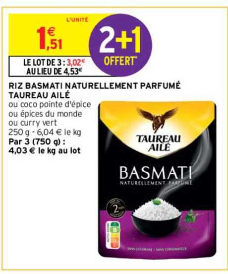 riz basmati naturellement parfumé taureau ailé