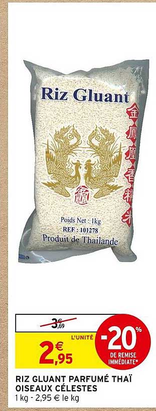 riz gluant parfumé thaï oiseaux célestes