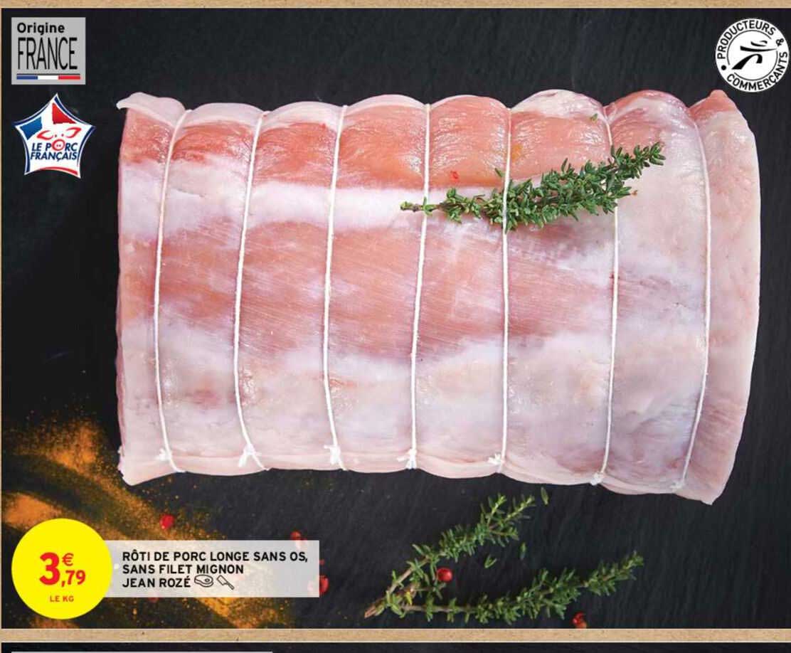 rôti de porc longe sans os sans filet mignon jean rozé