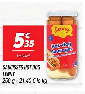 saucisses hot dog lenny