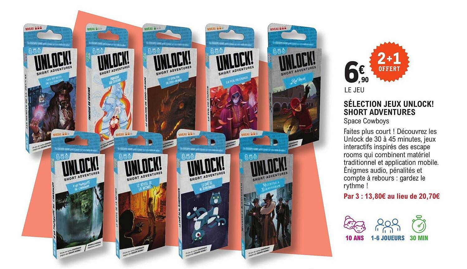 sélection jeux unlock! short adventures