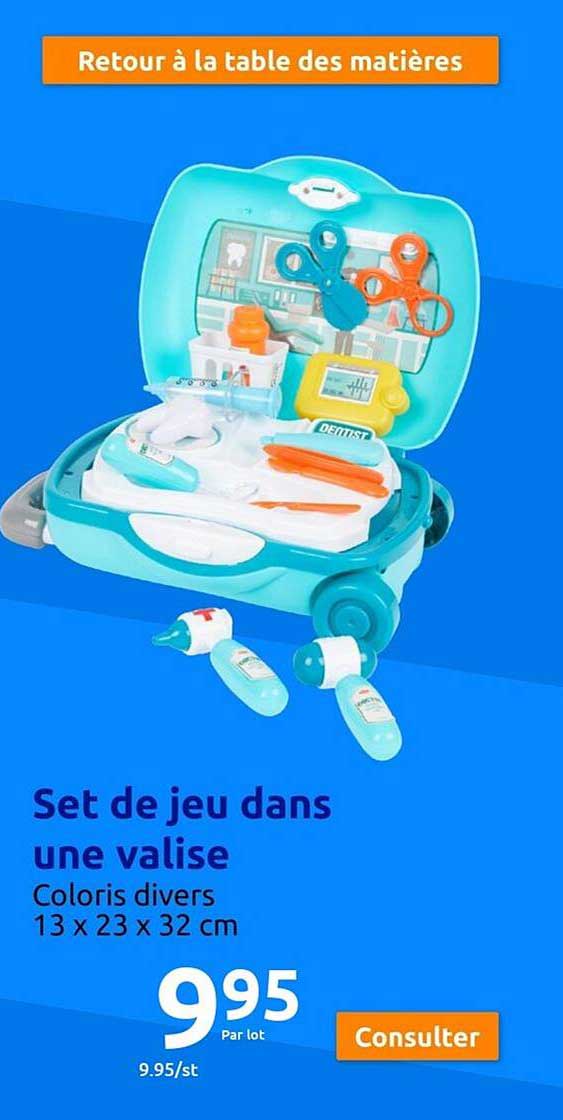 set de jeu dans une valise