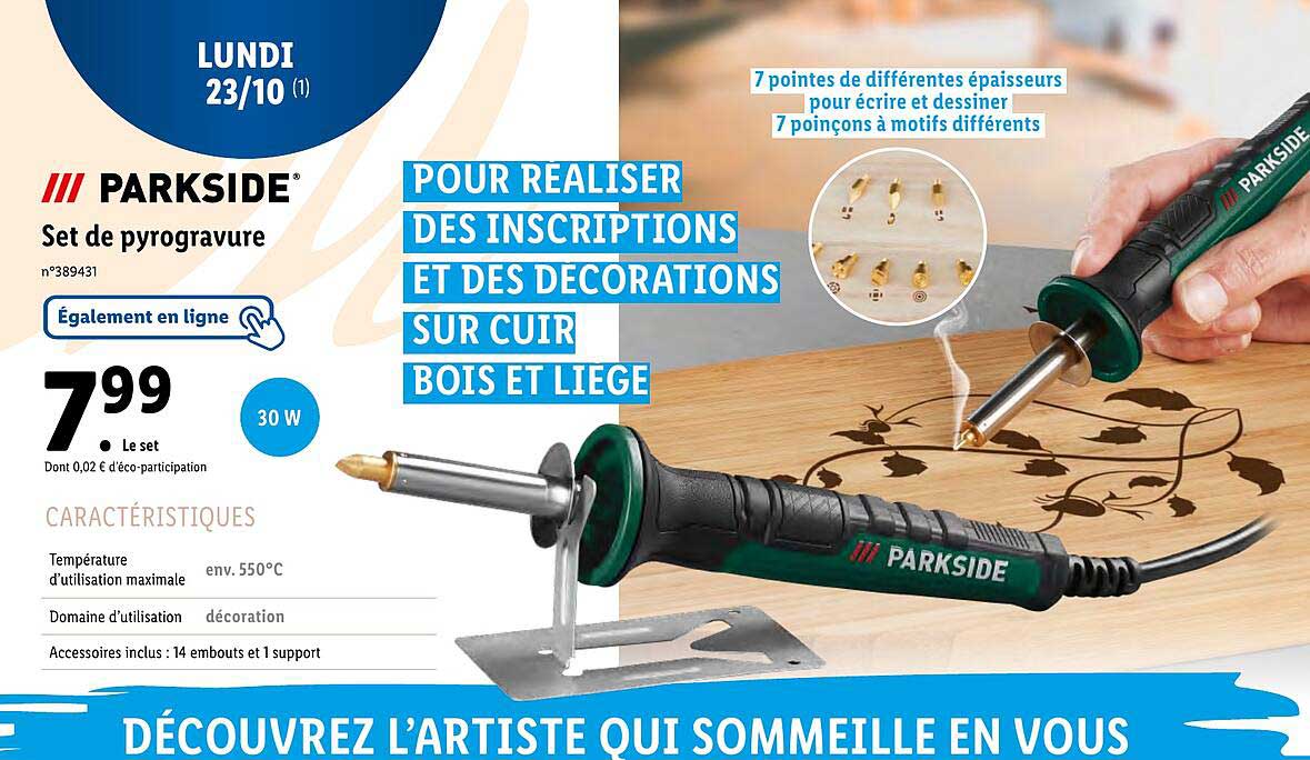 set de pyrogravure parkside