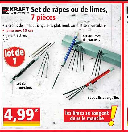 Set De Râpes Ou De Limes, 7 Pièces Kraft Werkzeuge