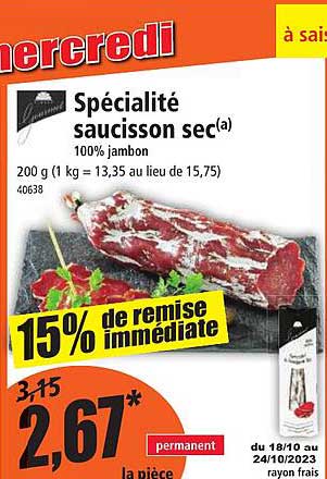 Spécialité Saucisson Sec
