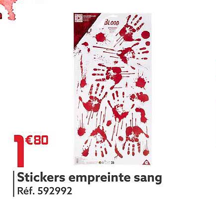stickers empreinte sang