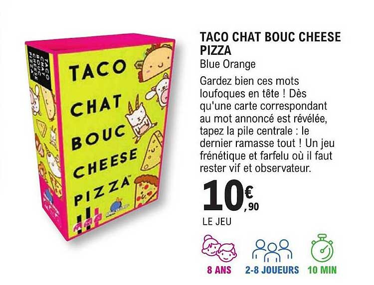 taco chat bouc cheese pizza