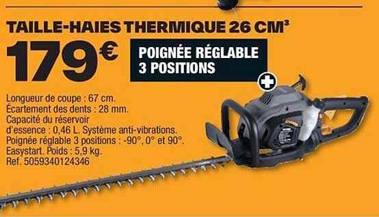 taille-haies thermique 26 cm³