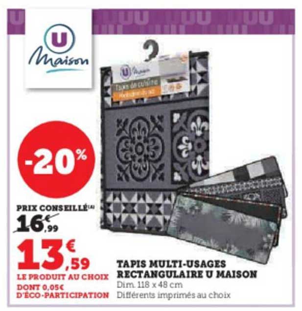 tapis multi-usages rectangulaire u maison