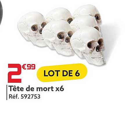 tête de mort x 6