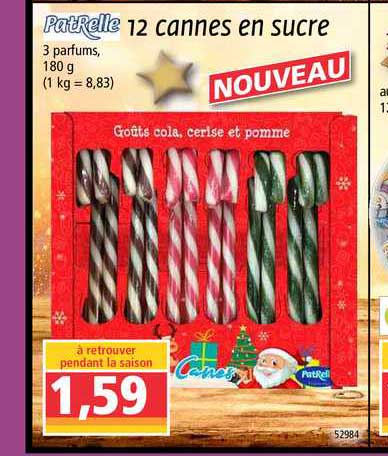 12 cannes en sucre patrelle