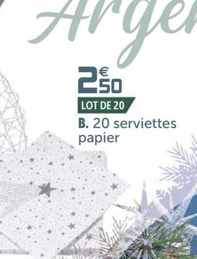 20 Serviettes Papier