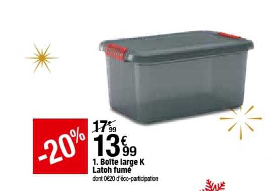 Boîte Large K Latch Fumé