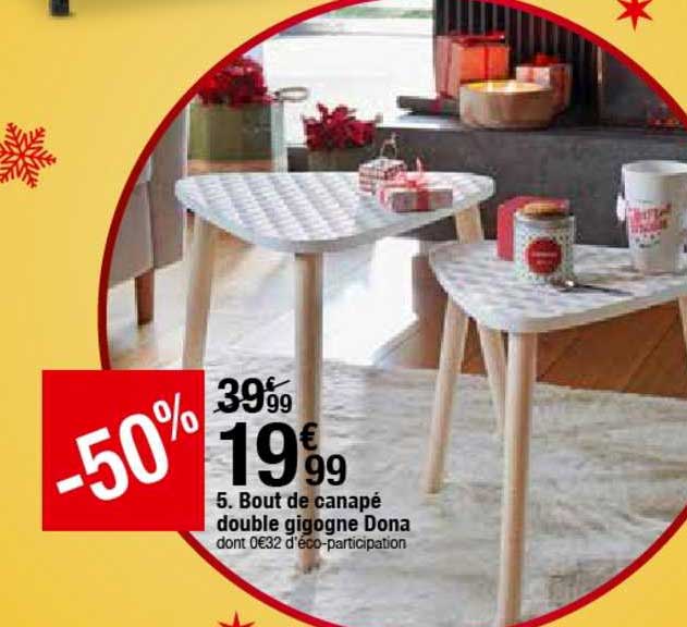 bout de canapé double gigogne dona