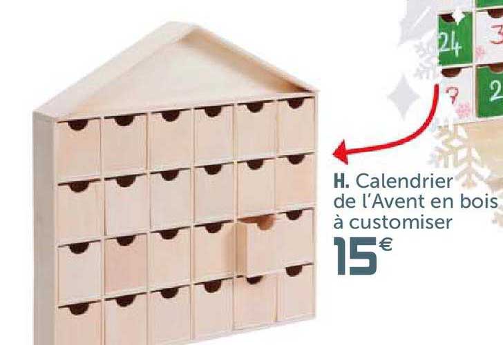 calendrier de l'avent en bois à customiser
