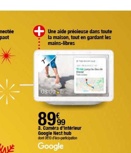 caméra d'intérieur google nest hub