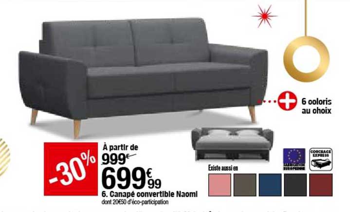 canapé convertible naomi