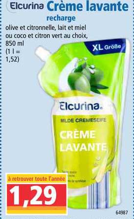 Crème Lavante Recharge Elcurina