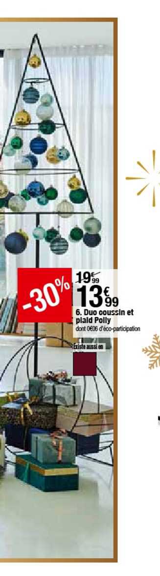 duo coussin et plaid polly