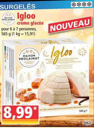 igloo crème glacée maison prolainat